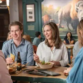 People eating at Buffalo Trace Distillery's new cafe