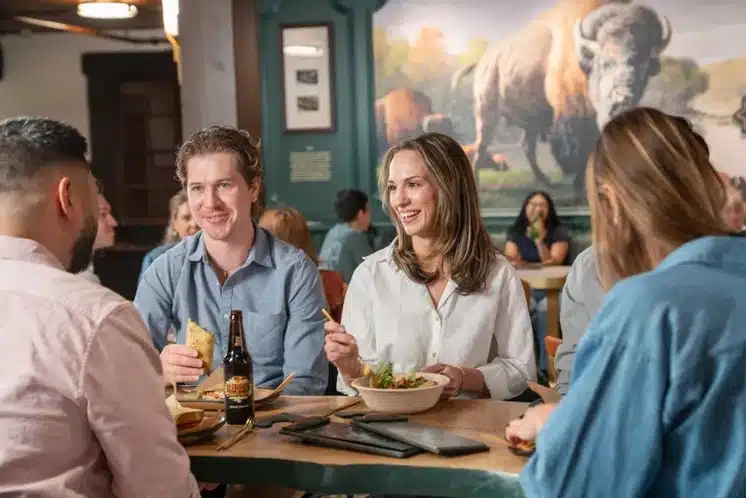 People eating at Buffalo Trace Distillery's new cafe