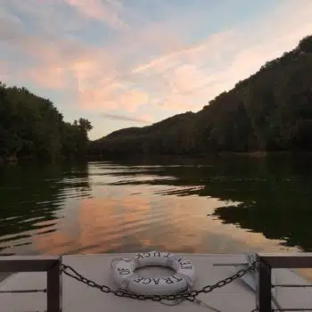 The Kentucky river, sun is starting to set.