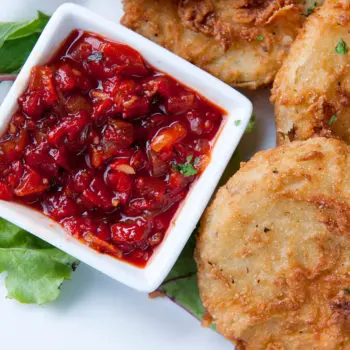 fried green tomatoes at Serafini