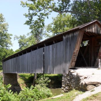 Side view of the covered bridge